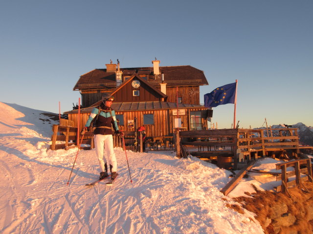 Frank bei der Speiereckhütte, 2.066 m (19. Jän.)