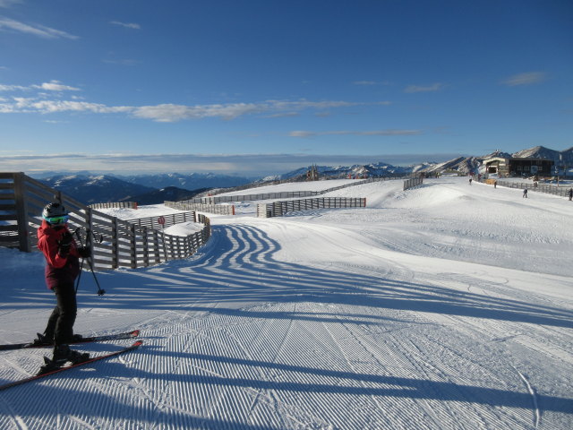 Melanie auf der Aineckabfahrt
