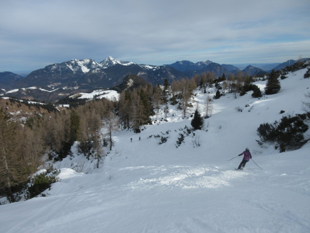Melanie auf der Hochwena-Skiroute
