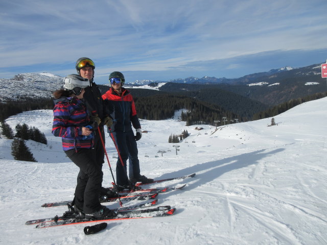 Melanie, Frank und ich auf der Schönbühel-Piste