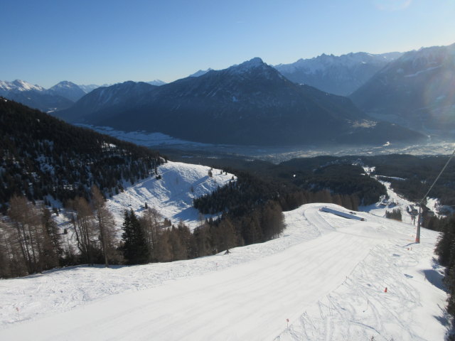 Alpjoch-Abfahrt von der Alpjoch-Bahn aus