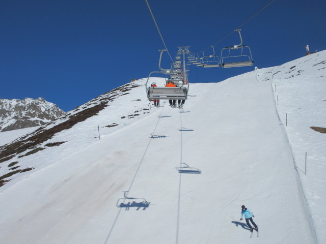 Hüttenabfahrt von der Muttenkopfbahn aus