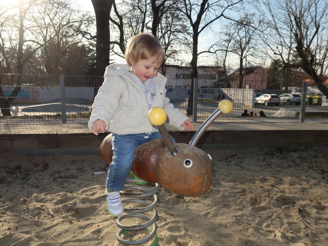 Nils am Spielplatz Lorettowiese