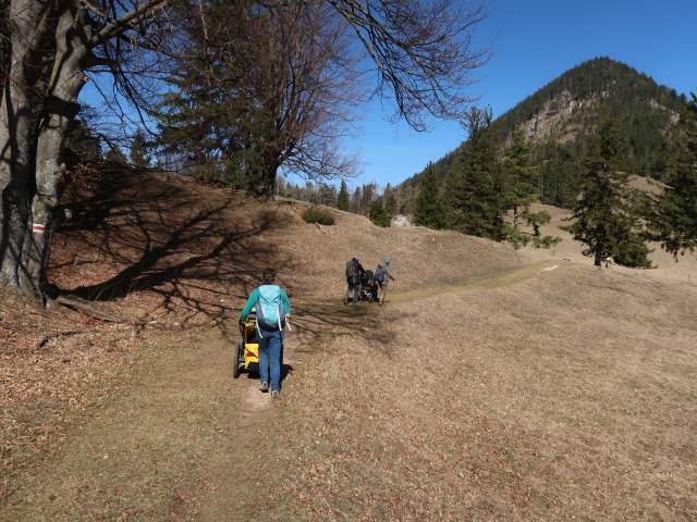 Sabine, Manuel und Hannelore zwischen Mamauwiese und Schoberkapelle