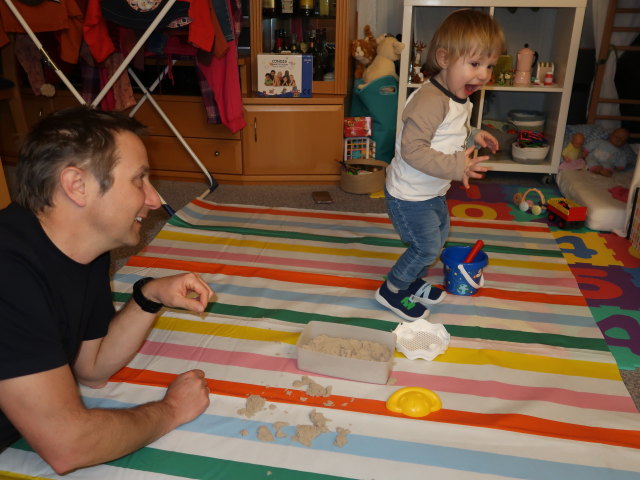 Ich und Nils in unserer Wohnung