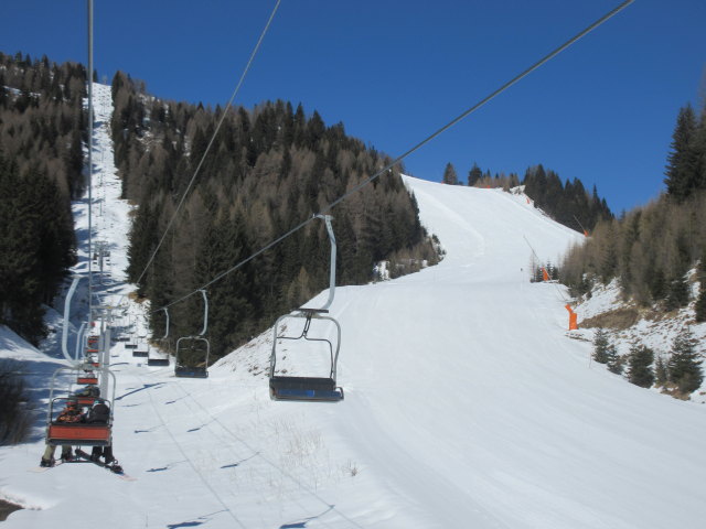Piste Duel von der Sesselbahn Pioda aus (18. März)