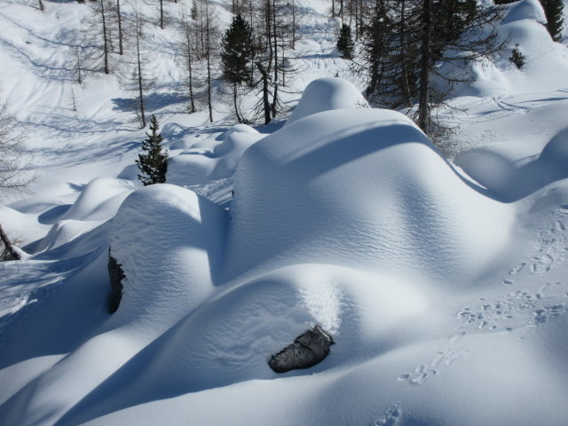 neben der Sesselbahn Averau (19. März)