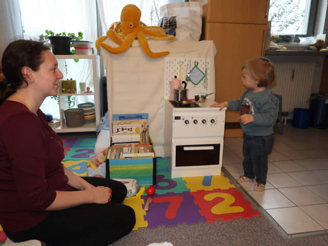 Sabine und Nils in unserer Wohnung
