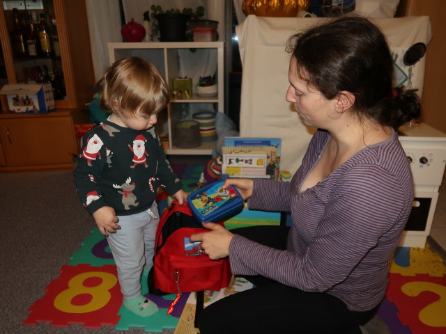 Nils und Sabine in unserer Wohnung