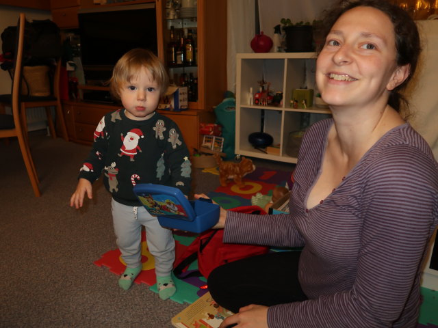 Nils und Sabine in unserer Wohnung