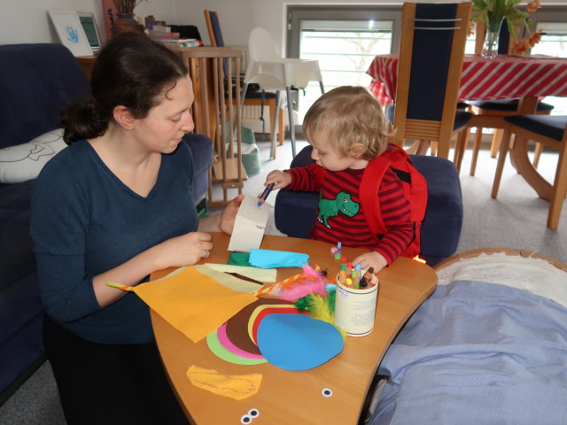 Sabine und Nils in unserer Wohnung