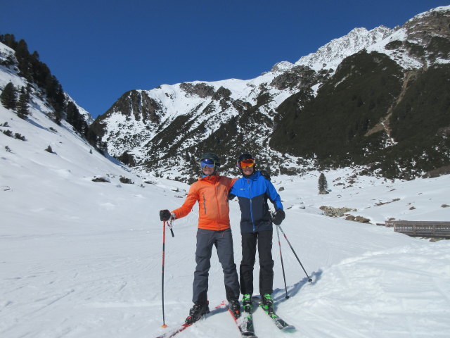 Ich und Stefan auf der Skiroute 'Wilde Grub'n'