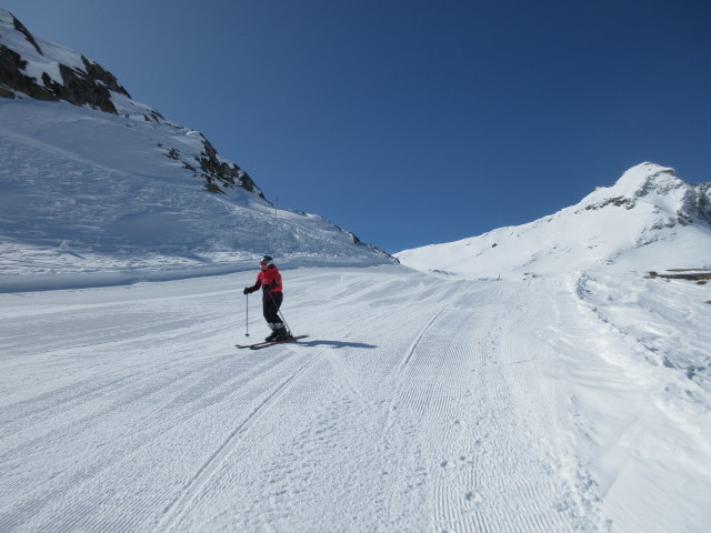 Melanie auf der Medelzabfahrt