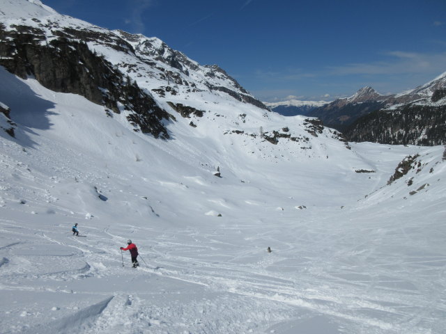 Frank und Melanie neben der Abfahrt Grünsee