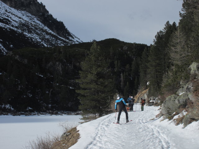 Frank auf der Skiroute Grünsee - Enzingerboden