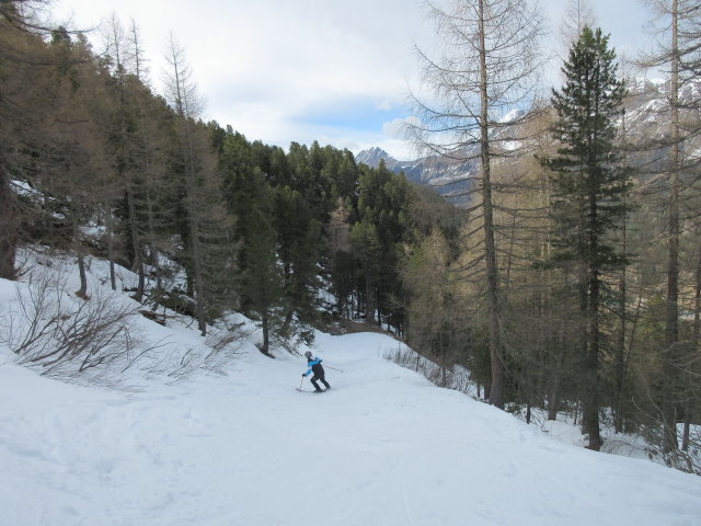 Frank auf der Skiroute Grünsee - Enzingerboden