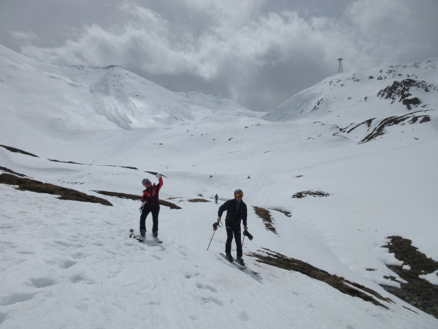 Melanie und Frank auf der Skiroute 42 (21. Apr.)