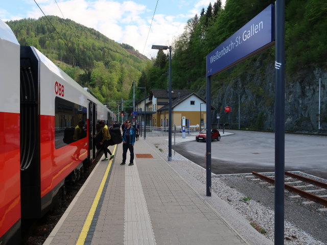 Ronald im Bahnhof Weißenbach-St. Gallen, 410 m