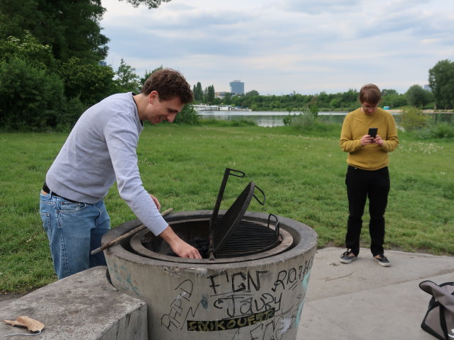 Andreas und ? auf der Donauinsel