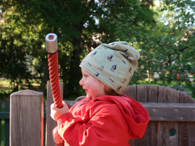 Nils am Erlebnisspielplatz Schlosspark Wolkersdorf