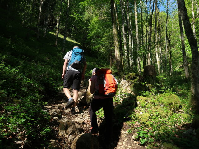 Frank und Melanie zwischen Brustwand und Dürntalalm