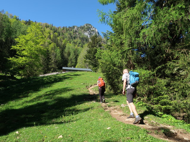Melanie und Frank zwischen Brustwand und Dürntalalm