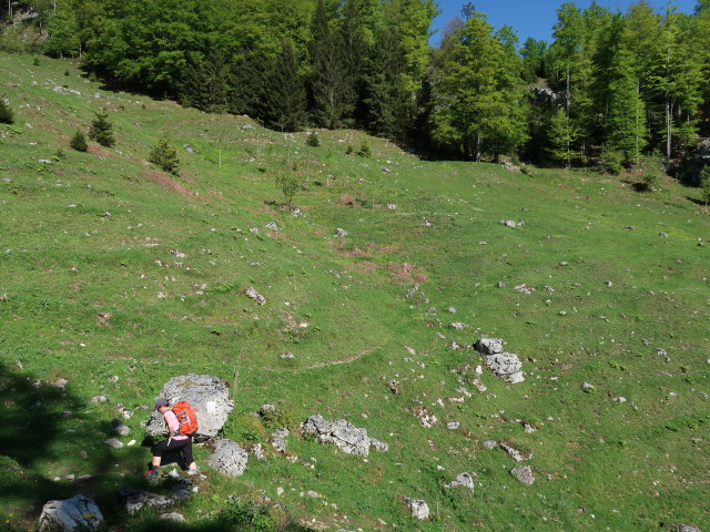 Melanie zwischen Brustwand und Dürntalalm