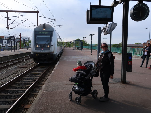 Nils und Sabine in der Holbæk Station (18. Mai)