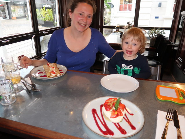 Sabine und Nils im Restaurant Bryggergården in Roskilde (18. Mai)