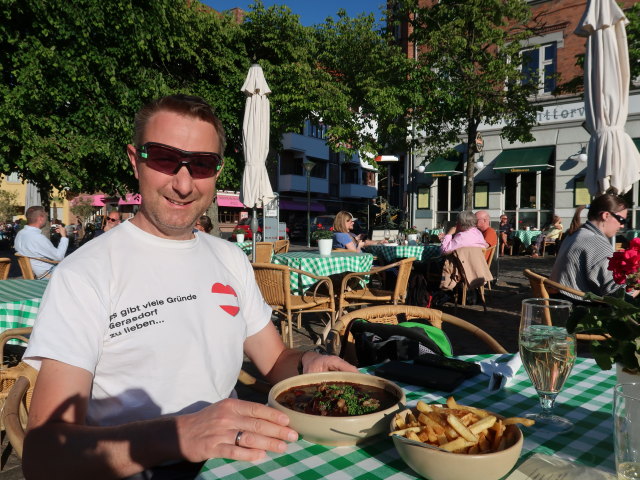 Ich im Restaurant Grønttorvet in Odense (19. Mai)