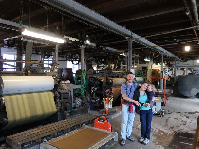 Ich, Sabine und Nils in der Bruunshaab Gamle Papfabrik in Viborg (22. Mai)