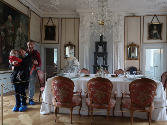 Nils, Sabine und ich im Gammel Estrup im Det Grønne Museum in Auning (23. Mai)