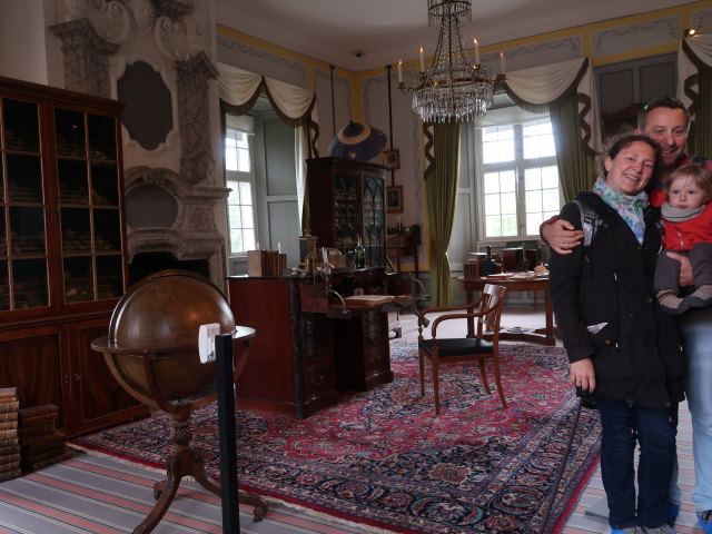 Sabine, ich und Nils im Gammel Estrup im Det Grønne Museum in Auning (23. Mai)