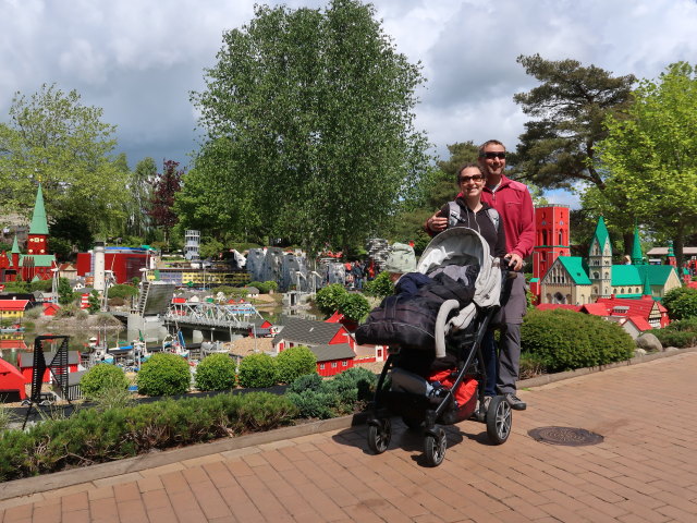 Nils, Sabine und ich im Miniland im Legoland Billund Resort (26. Mai)