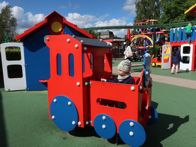 Nils am LEGO Duplo Peppa Pig Playground im Legoland Billund Resort (26. Mai)