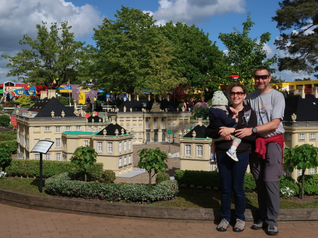 Nils, Sabine und ich im Miniland im Legoland Billund Resort (26. Mai)