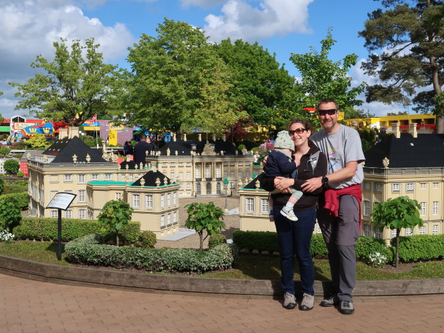 Nils, Sabine und ich im Miniland im Legoland Billund Resort (26. Mai)