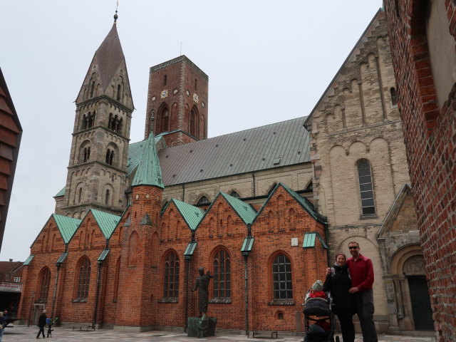 Nils, Sabine und ich bei der Ribe Domkirke (28. Mai)