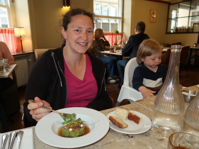 Sabine und Nils im Florentz Café & Brasserie in Roskilde (29. Mai)