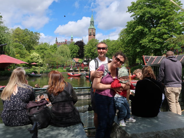Ich, Sabine und Nils bei den Dragebådene in Københavns Tivoli (30. Mai)