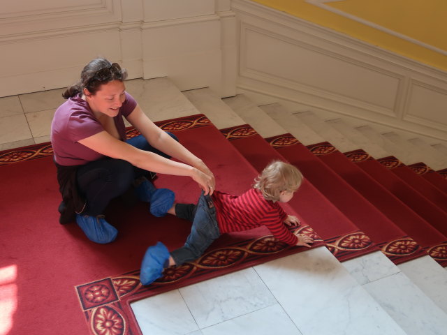 Sabine und Nils im Christiansborg Slot in København (31. Mai)