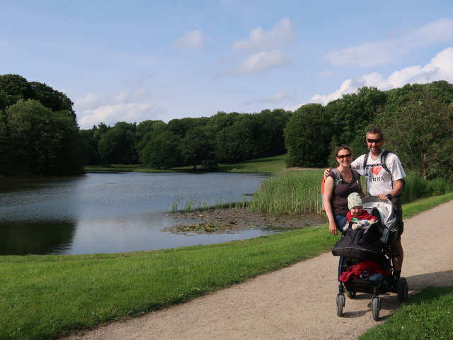Sabine, Nils und ich im Frederiksborg Haven in Hillerød (1. Juni)
