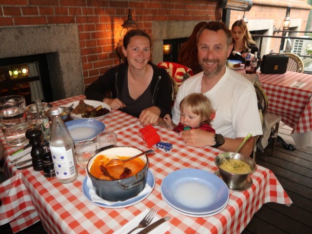 Sabine, Nils und ich im Frk. Barners Kælder in København (1. Juni)