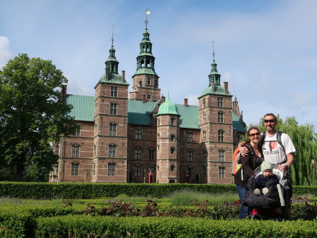 Sabine, Nils und ich beim Rosenborg Slot in København (2. Juni)