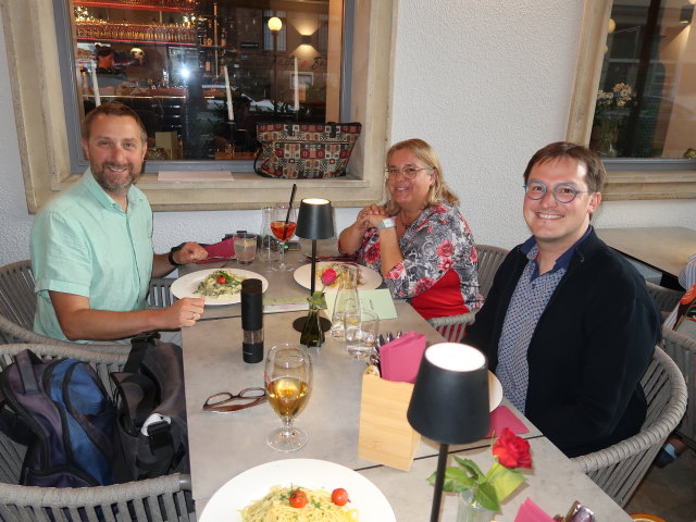 Ich, Doris und Jakob im Pasta e Basta