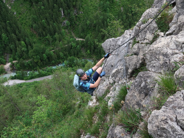 Poppenberg-Klettersteig: Tim im Ausstieg (7. Juni)