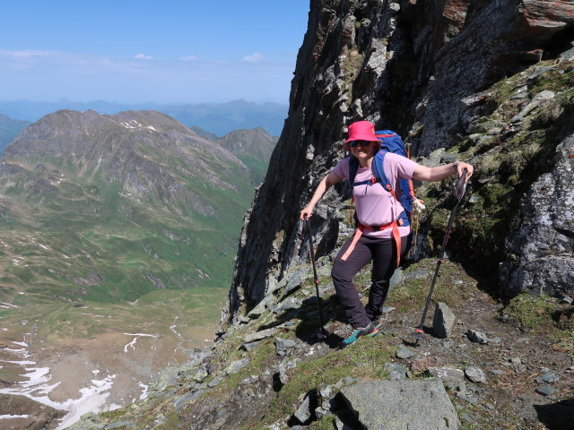 Irene zwischen Schmiedingerscharte und Schmiedingerkar (14. Juni)