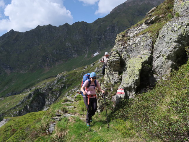 Irene und Reinhard am Krefelder Weg zwischen Wurfbach und Schattseitlahner (14. Juni)