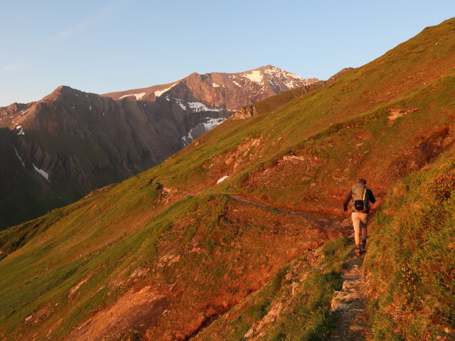 Christian am Gleiwitzer Höhenweg zwischen Gleiwitzer Hütte und Ochsenkar (22. Juni)