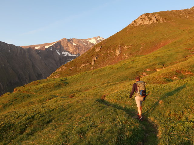 Christian am Gleiwitzer Höhenweg zwischen Gleiwitzer Hütte und Ochsenkar (22. Juni)